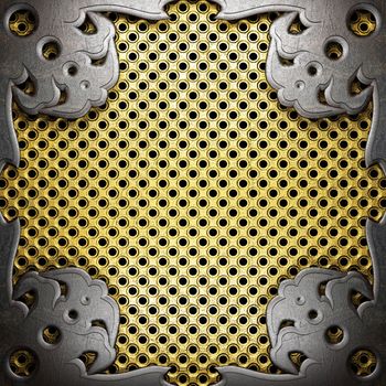 metal on gold made in 3D