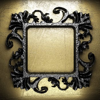 vintage iron frame on the wall