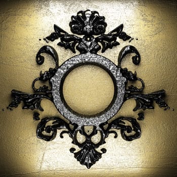 vintage iron frame on the wall