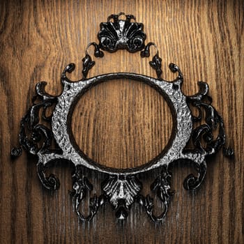 vintage iron frame on the wall