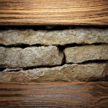 wood on wall made in 3D