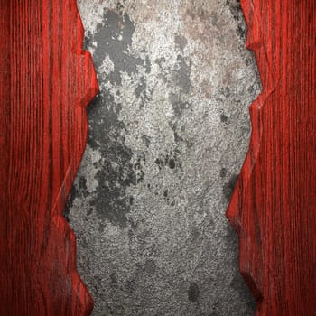 wood on wall made in 3D