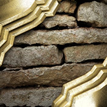golden background made in 3D