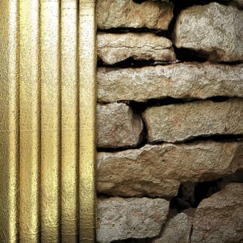 golden background made in 3D