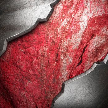 metal on wall made in 3d