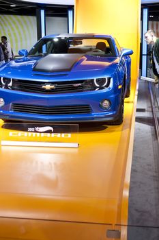 DETROIT - JANUARY 27 :The new 2013 Chevrolet Camaro Hot Wheels Special Edition at The North American International Auto Show January 27, 2013 in Detroit, Michigan. 