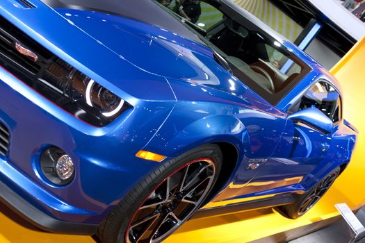 DETROIT - JANUARY 27 :The new 2013 Chevrolet Camaro Hot Wheels Special Edition at The North American International Auto Show January 27, 2013 in Detroit, Michigan. 