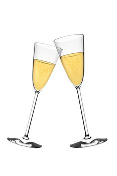 An image of two glasses of sparkling wine