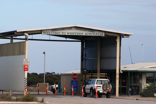 checkpoint to enter the Australia Western