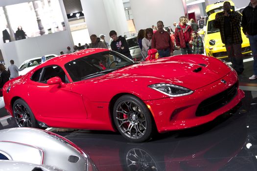 DETROIT - JANUARY 27 :The new 2014 Dodge Viper at The North American International Auto Show January 27, 2013 in Detroit, Michigan. 