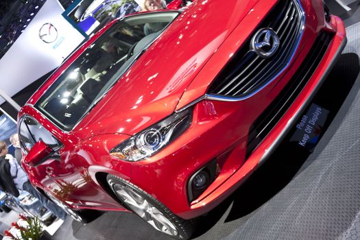 DETROIT - JANUARY 27 :The new 2014 Mazda A6 at The North American International Auto Show January 27, 2013 in Detroit, Michigan. 