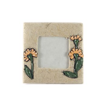 Mulberry paper border picture isolated.
