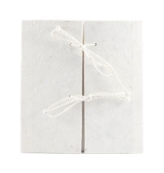 White mulberry paper book, hand made.