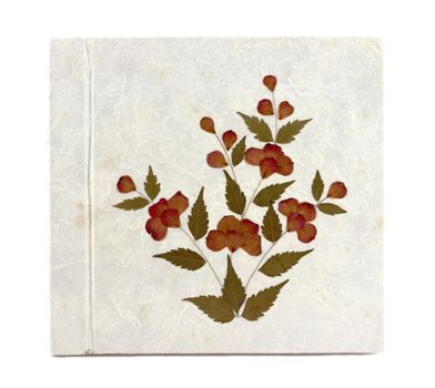 Old white Mulberry paper book, hand made.