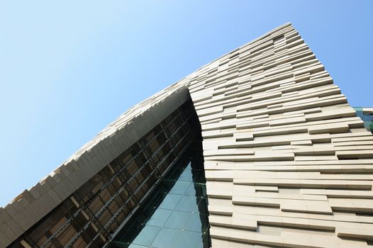 Modern building under the blue sky