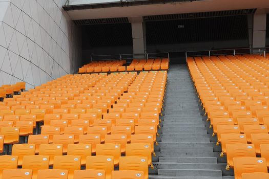 Chairs in the sports stadium