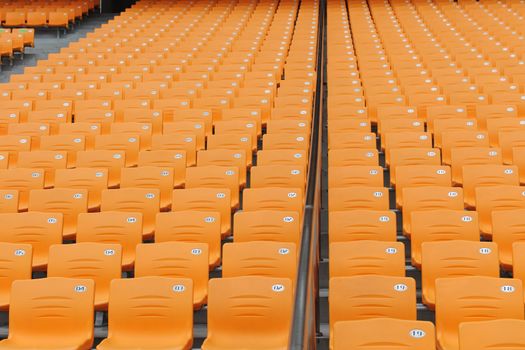 Chairs in the sports stadium