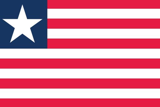 An Illustrated Drawing of the flag of Liberia