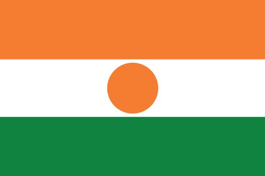 An Illustrated Drawing of the flag of Niger