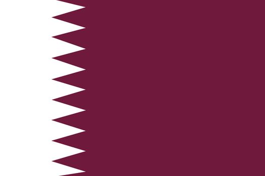 An Illustrated Drawing of the flag of Qatar