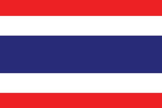 An Illustrated Drawing of the flag of Thailand