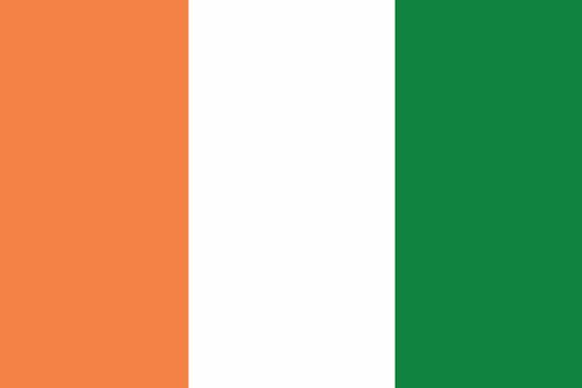 An Illustrated Drawing of the flag of Ivory Coast