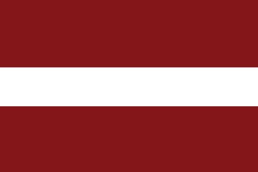 An Illustrated Drawing of the flag of Latvia