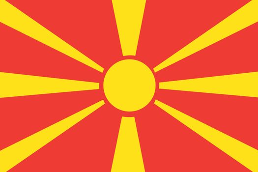 An Illustrated Drawing of the flag of Macedonia