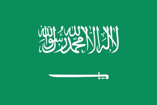 An Illustrated Drawing of the flag of Saudi Arabia