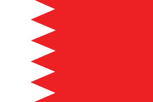 An Illustrated Drawing of the flag of Bahrain