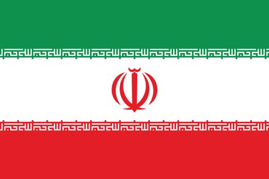 An Illustrated Drawing of the flag of Iran