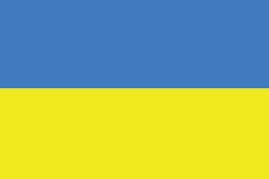 An Illustrated Drawing of the flag of Ukraine