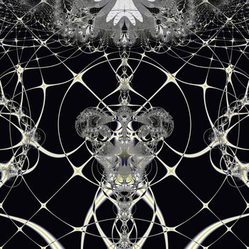 Elegant fractal design, abstract psychedelic art, golden web
