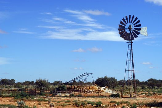 Wind mill in the Australian bush