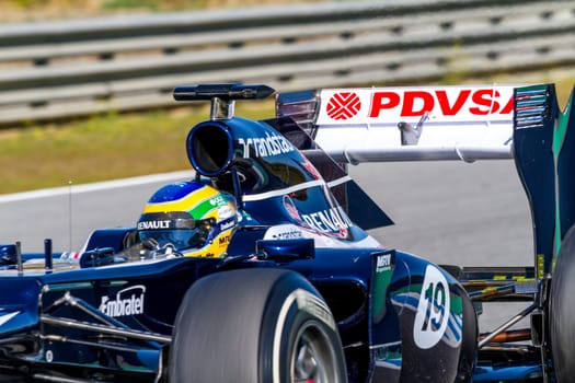 JEREZ DE LA FRONTERA, SPAIN - FEB 10: Bruno Senna of Williams F1 races on training session on February 10 , 2012, in Jerez de la Frontera , Spain