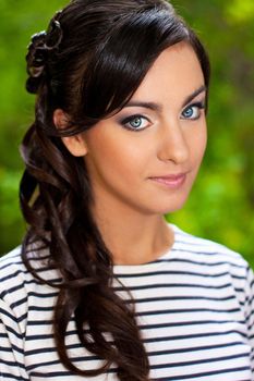 close up portrait of a pretty girl with accessories