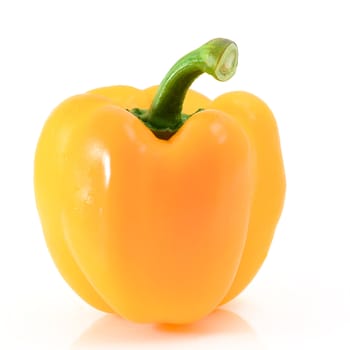 Yellow Bell Pepper Isolated on White