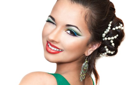 close up portrait of a pretty girl with accessories