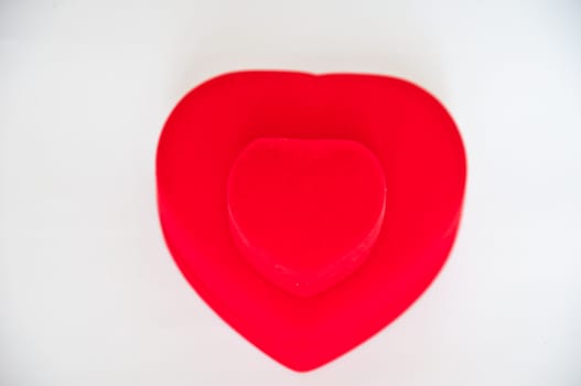 Red heart shape on white background