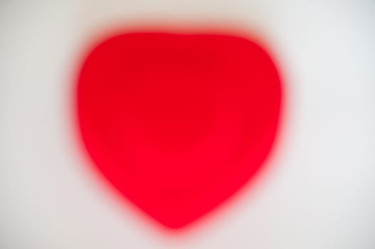 Blur of red heart shape