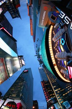NEW YORK CITY - OCT 9: Times Square, featured with Broadway Theaters and huge number of LED signs, is a symbol of New York City and the United States, October 9, 2012 in Manhattan, New York City