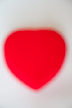 Blur of red heart shape