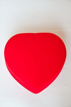 Red heart shape on white background