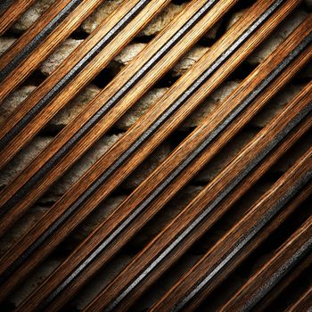 wood on wall