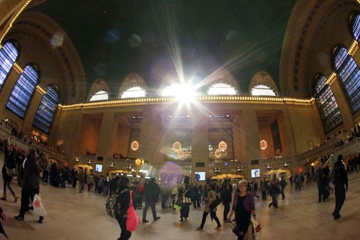 NEW YORK CITY - OCTOBER 12: Interior of Grand Central Station March 12, 2010 in New York, NY. The terminal is the largest train station in the world by number of platforms having 44 in New York City 12 october