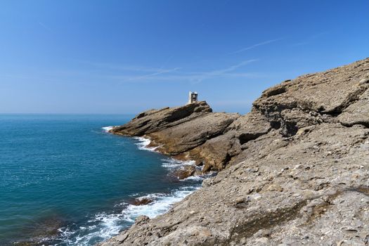 Punta Chiappa in Portofino natural park, Liguria, Italy