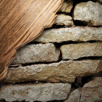 wood on wall made in 3D