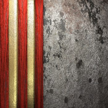 wood on wall made in 3D