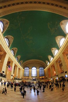 NEW YORK CITY - OCTOBER 12: Interior of Grand Central Station March 12, 2010 in New York, NY. The terminal is the largest train station in the world by number of platforms having 44 in New York City 12 october