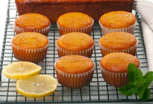 Citrus cupcakes with lemon glaze
